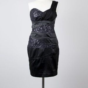 Sequin One Shoulder Sheath Dress